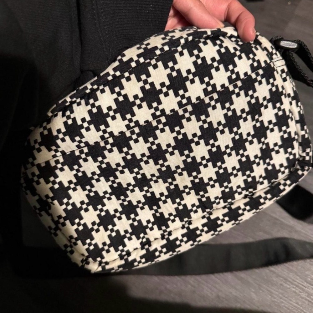 Black and white (more like off white) Pixel Gingham Crossbody Bag